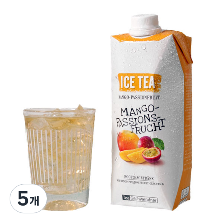 [티게슈아이스티] 망고 패션푸르츠 아이스티, 500ml, 5개