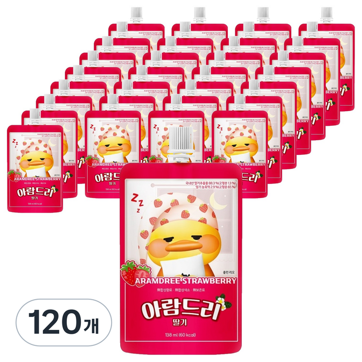 아람농장 아람드리 딸기, 120개, 138ml