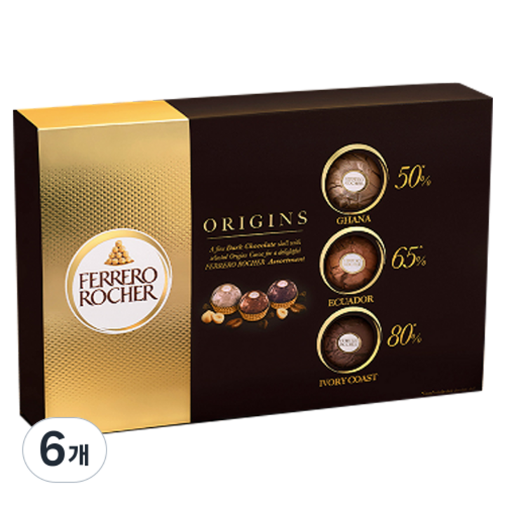 페레로로쉐 오리진스 다크 초콜릿 T-24, 300g, 6개