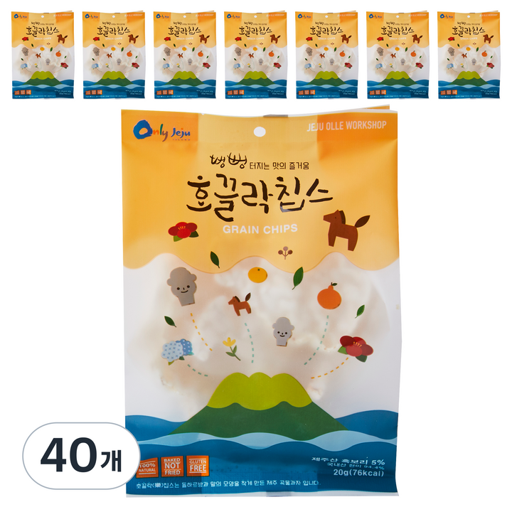 제주마미 호끌락 칩스 뻥튀기, 20g, 40개