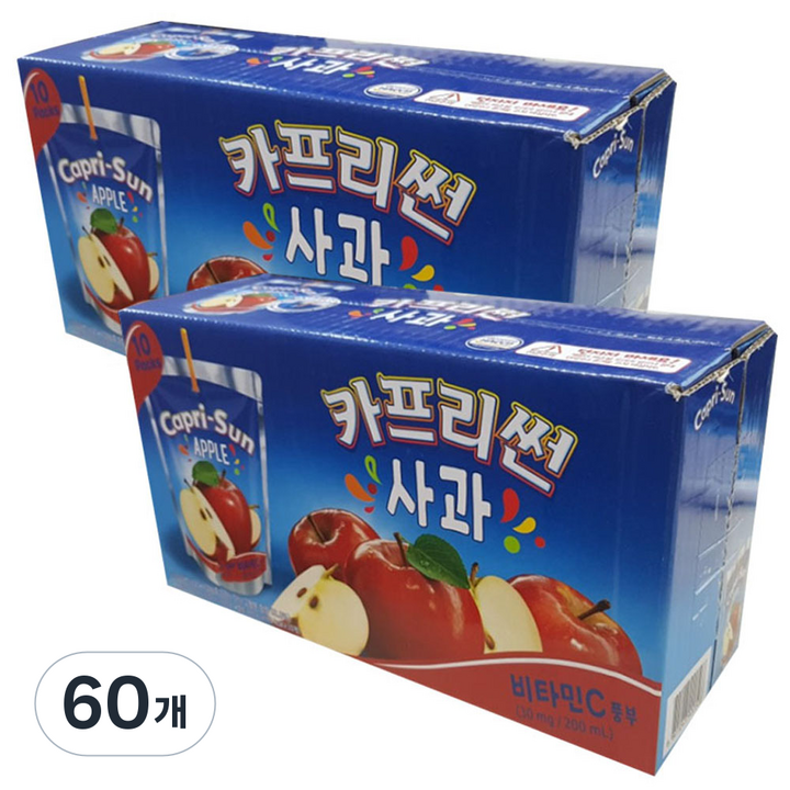 카프리썬 사과주스, 200ml, 60개