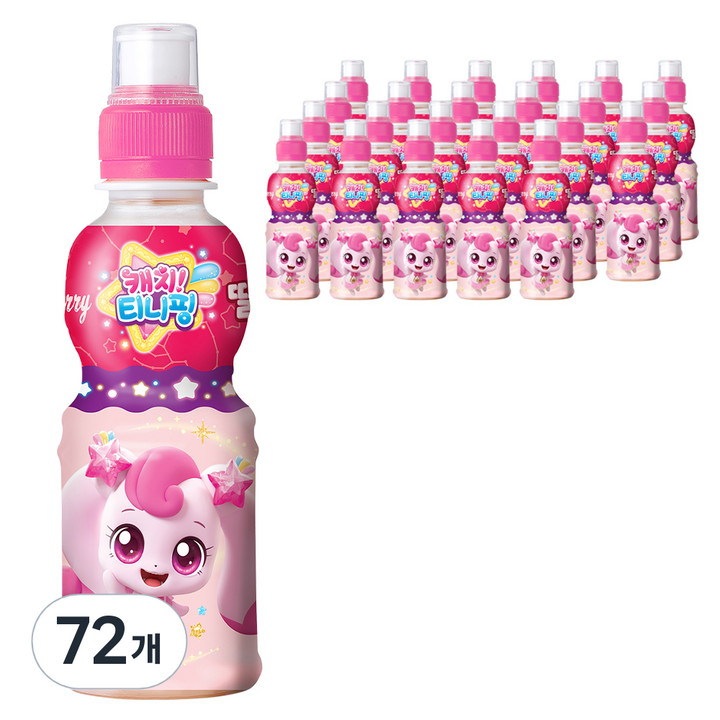 웅진 캐치 티니핑 딸기맛, 200ml, 72개