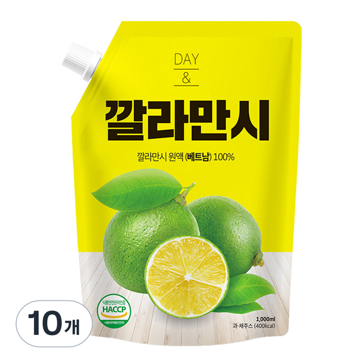 데이앤 깔라만시 원액, 1L, 10개