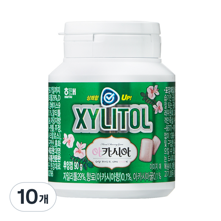 해태제과 자일리톨 아카시아 용기, 10개, 90g