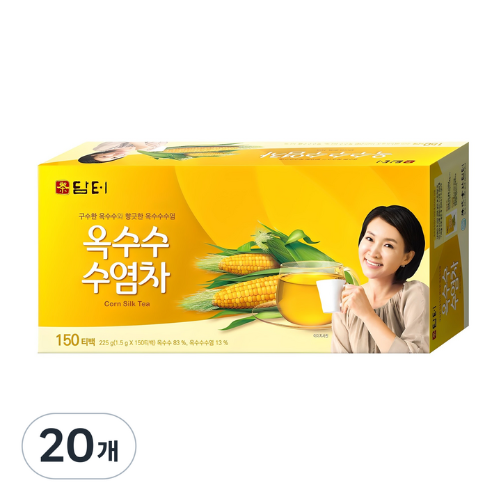 담터 옥수수 수염차, 1.5g, 150개입, 20개