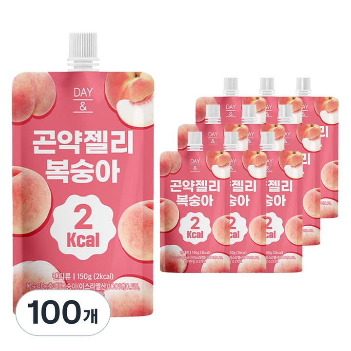 데이앤 2칼로리 곤약젤리 복숭아, 150g, 100개