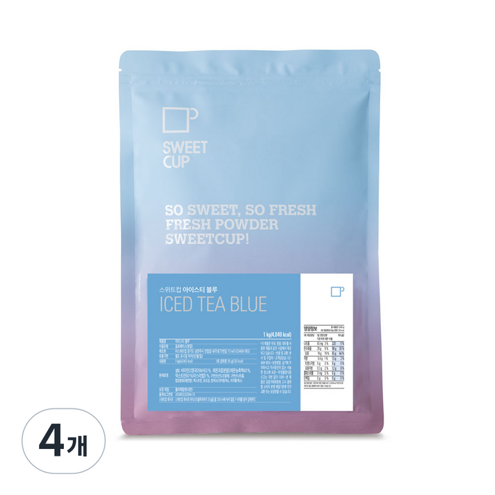 스위트컵 아이스티 블루, 1kg, 1개입, 4개