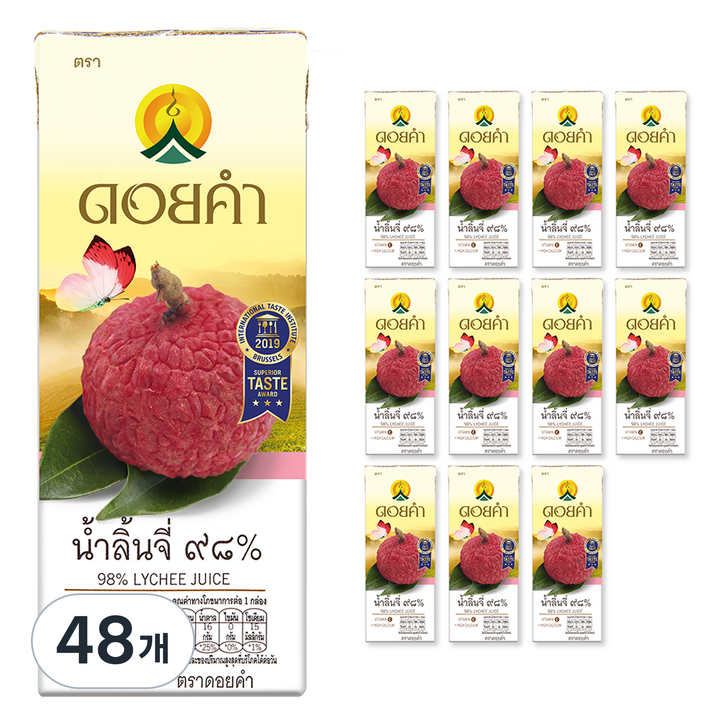 도이캄 착즙 98% 리치 주스, 200ml, 48개