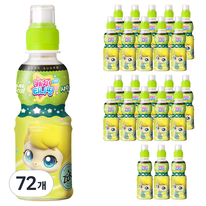 웅진 캐치 티니핑 제로 샤인머스캣 음료, 200ml, 72개