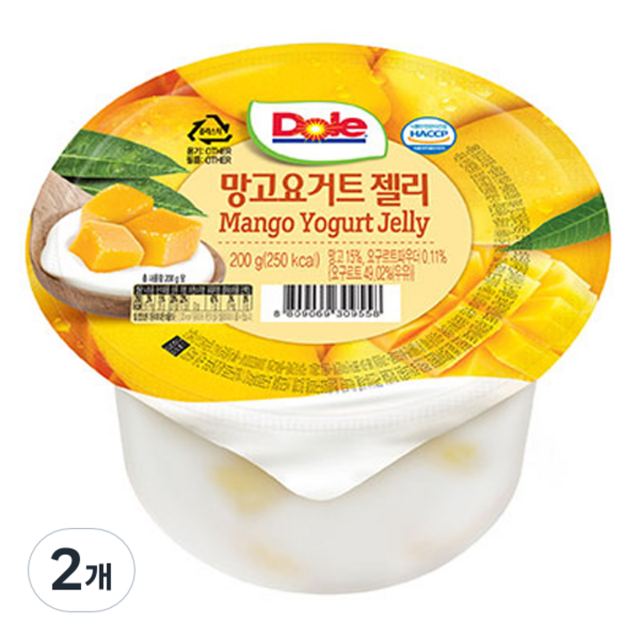 돌 망고요거트 컵젤리, 200g, 2개