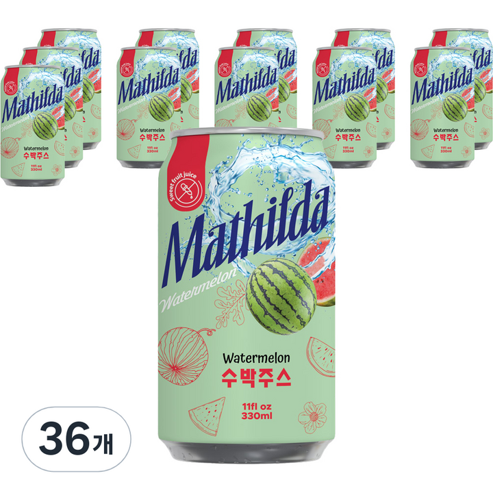 Mathilda 수박주스, 36개, 330ml