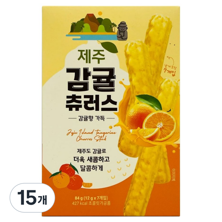 제주 감귤 츄러스, 84g, 15개