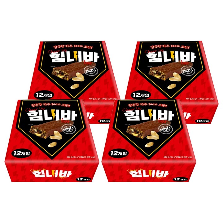 힘내바 초코 스니커즈, 40g, 48개
