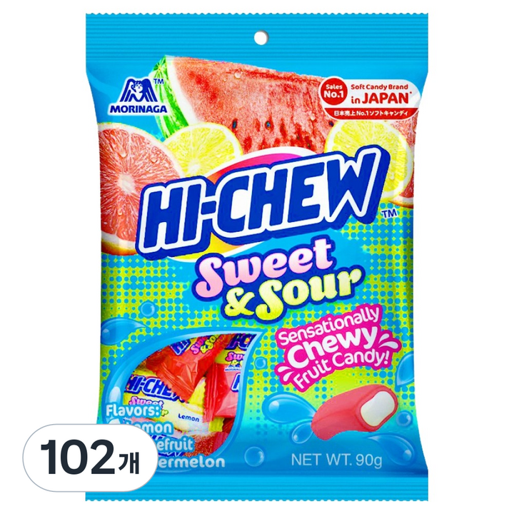 하이츄 스윗앤사우어, 90g, 102개