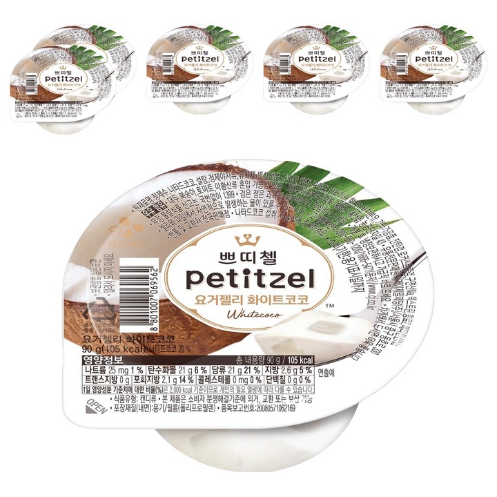 쁘띠첼 요거젤리 화이트코코, 90g, 6개