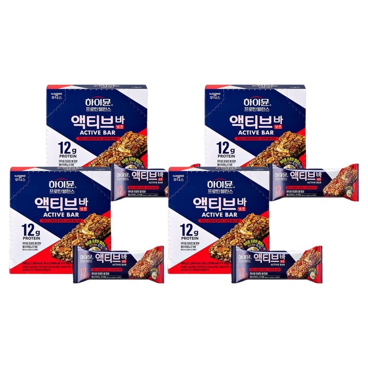 일동후디스 하이뮨 프로틴밸런스 액티브 바 넛츠 6p, 300g, 4개