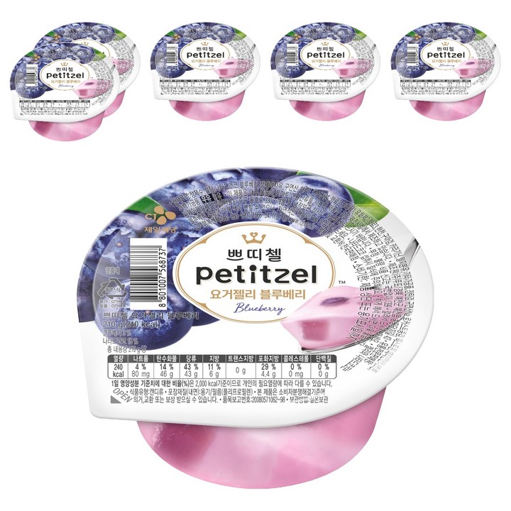 쁘띠첼 요거젤리 블루베리, 210g, 6개