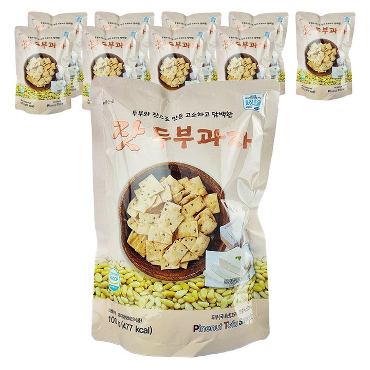 소이빈델리 잣두부과자, 10개, 100g