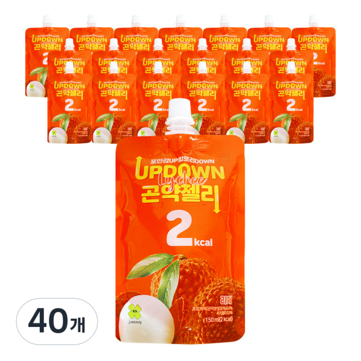 업다운 곤약젤리 리치 1개입, 150ml, 40개