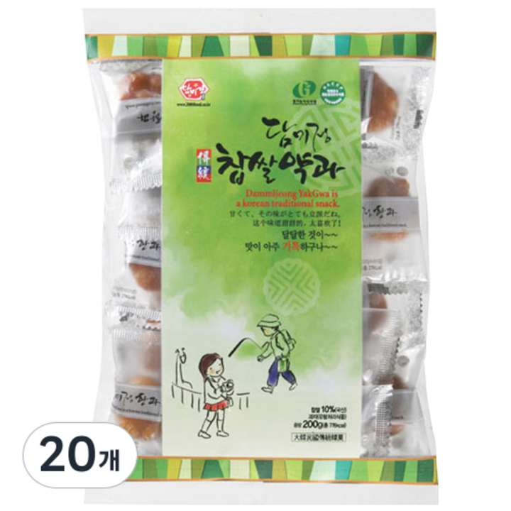 담미정 미니찹쌀약과, 200g, 20개