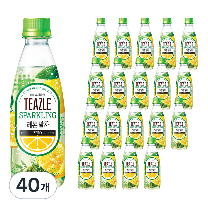 티즐 스파클링 레몬말차, 40개, 350ml