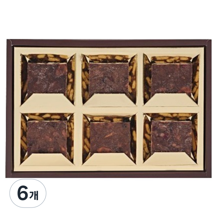 몽샹82 클래식 초코 쫀득쿠키 6p + 쇼핑백, 6개, 180g