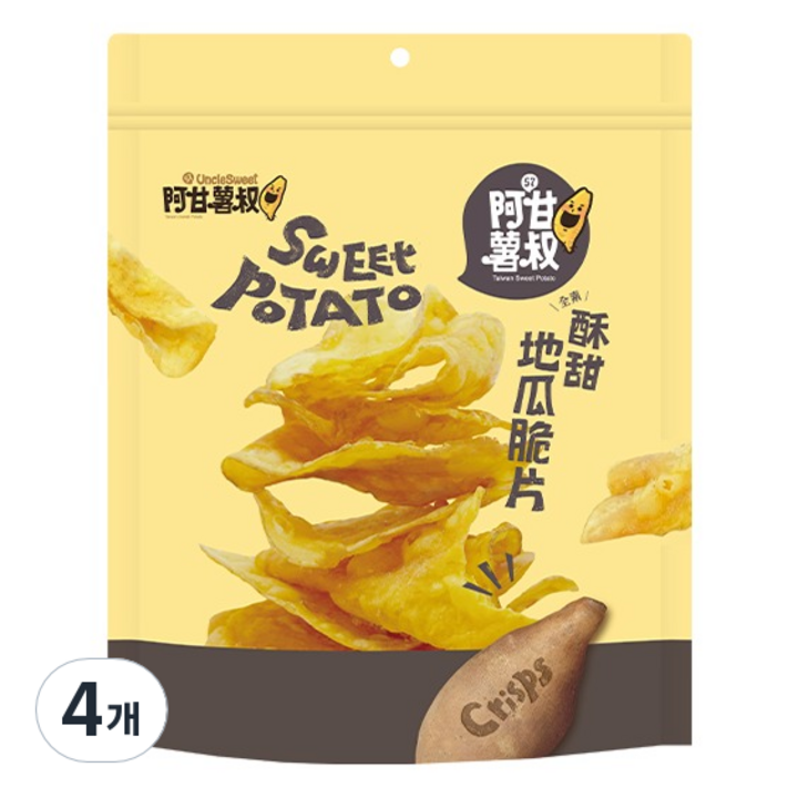 엉클스위트 고구마 크리스피 스낵, 150g, 4개