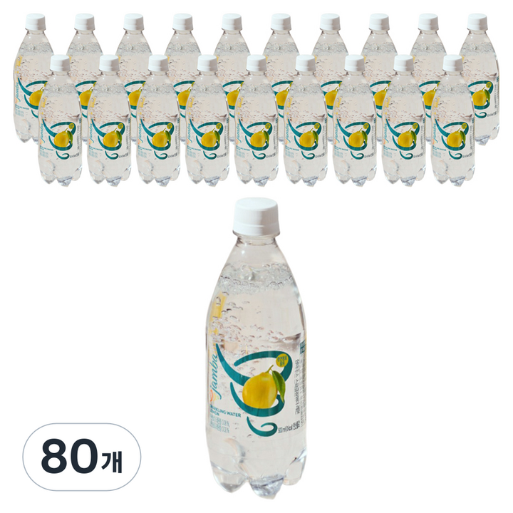 잠바주스 스파클링 워터 레몬, 80개, 500ml