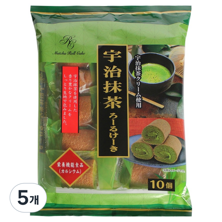 야마우치 말차 롤케이크, 140g, 5개