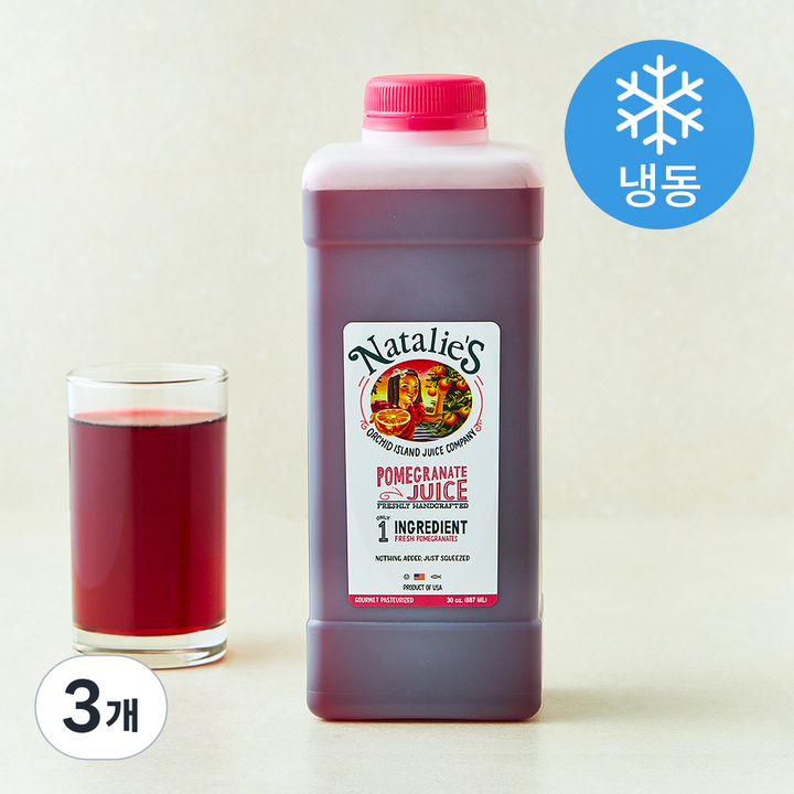 나탈리스 석류 주스 (냉동), 3개, 887ml