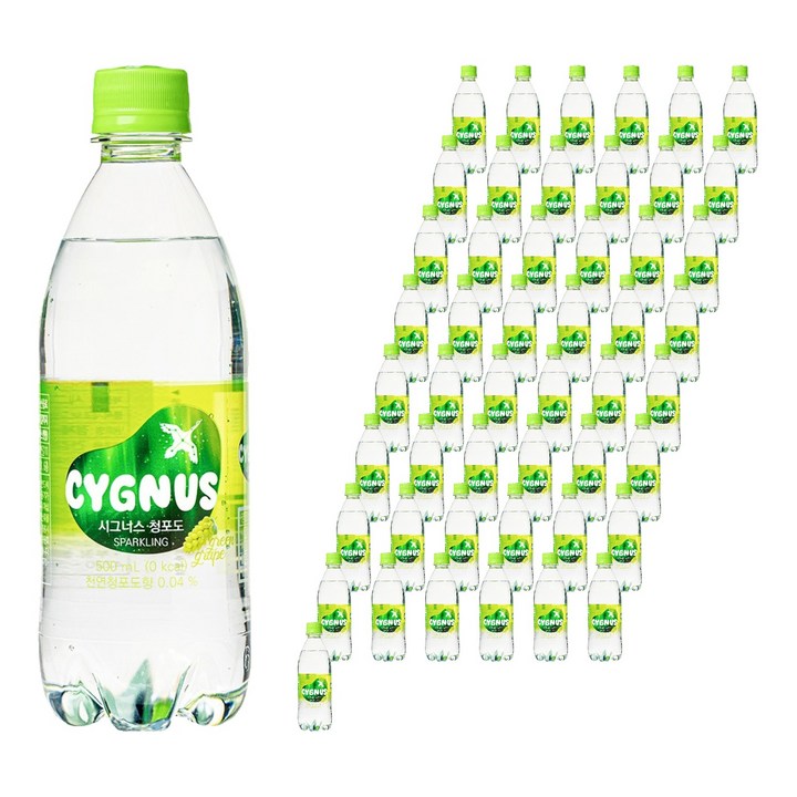 시그너스 스파클링 청포도 탄산음료, 500ml, 80개