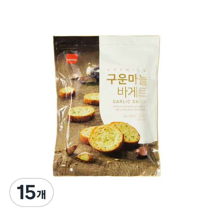 삼립 구운마늘 바게트, 800g, 15개