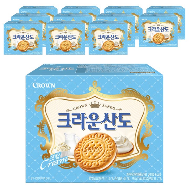 크라운 산도 크림, 161g, 12개