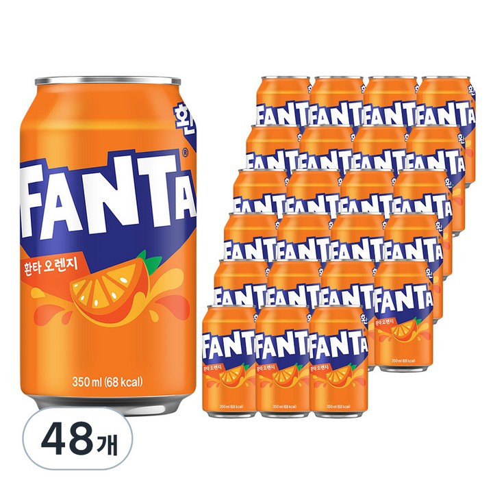 환타 오렌지 탄산음료, 350ml, 48개