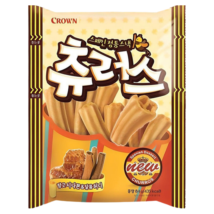 크라운 스페인 정통스낵 츄러스, 84g, 1개