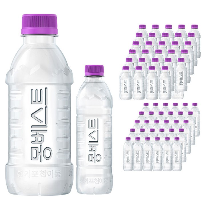 몽베스트 위드어스 무라벨 생수 330mL 40p + 500mL 40p, 40개