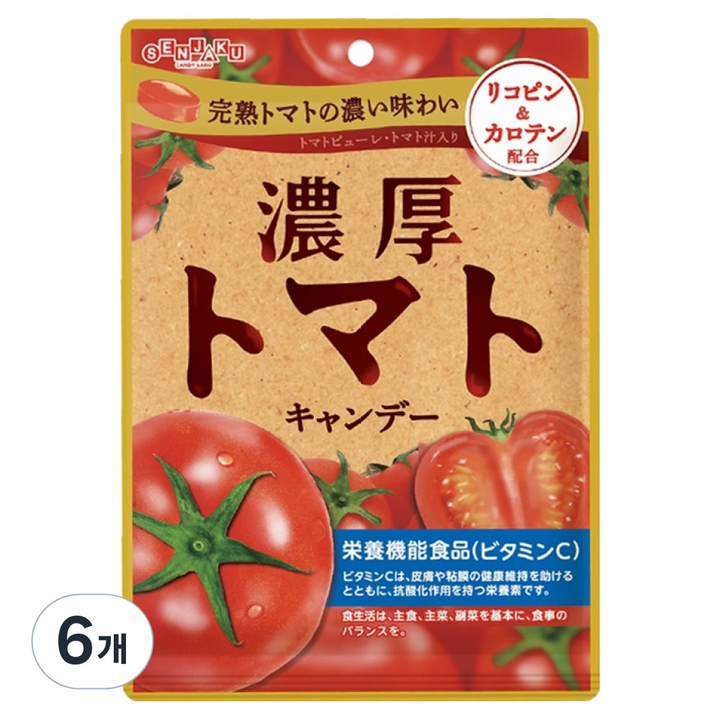 센자쿠 농축 토마토캔디, 6개, 70g
