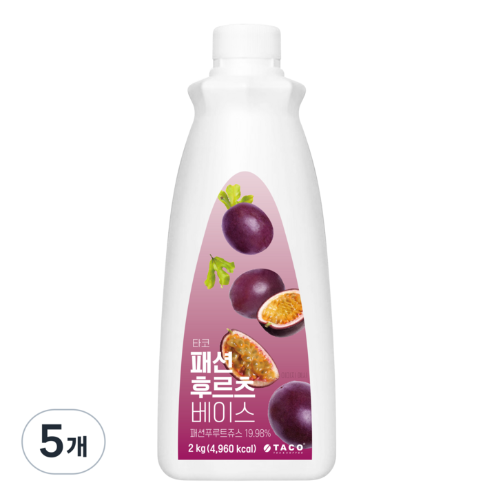 타코 패션후르츠 베이스, 5개, 2kg