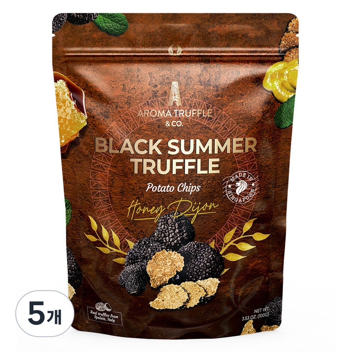 아로마트러플 블랙써머트리플 포테이토칩스 허니디존, 100g, 5개