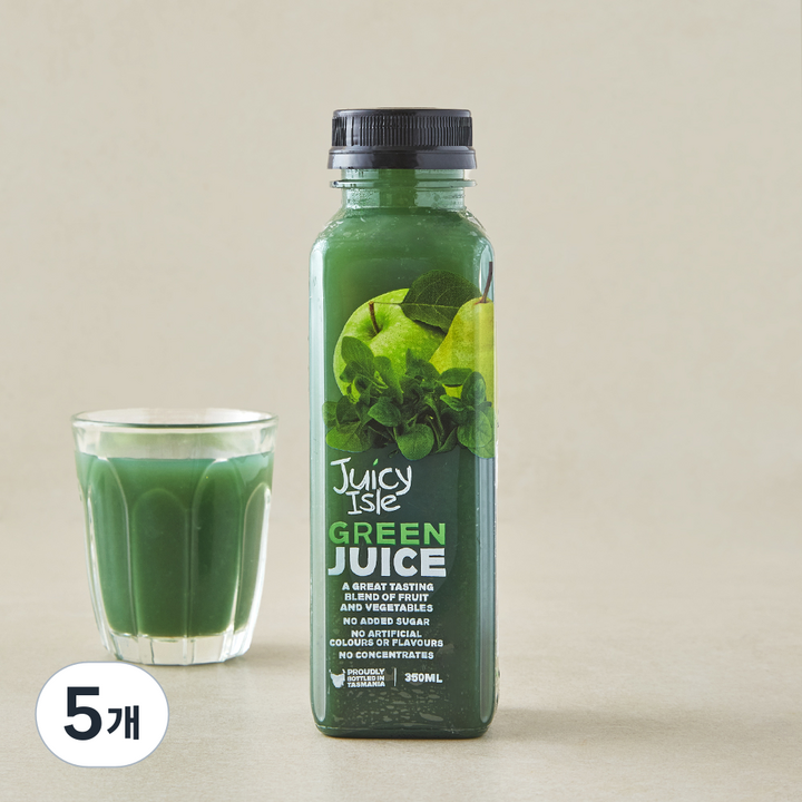 쥬씨아일 그린 주스, 5개, 350ml