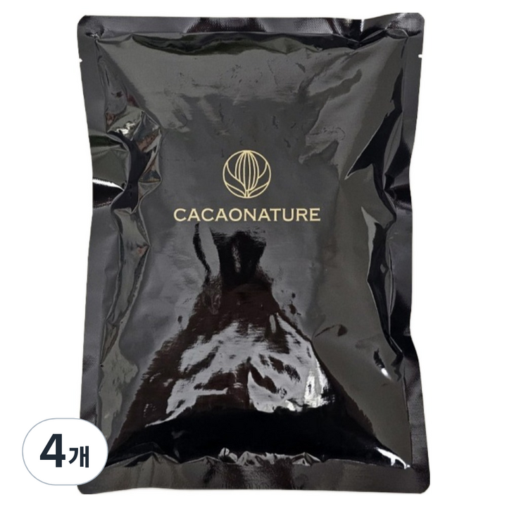 카카오네이처 쿠킹스토리 다크초콜릿 컴파운드 칩, 200g, 4개
