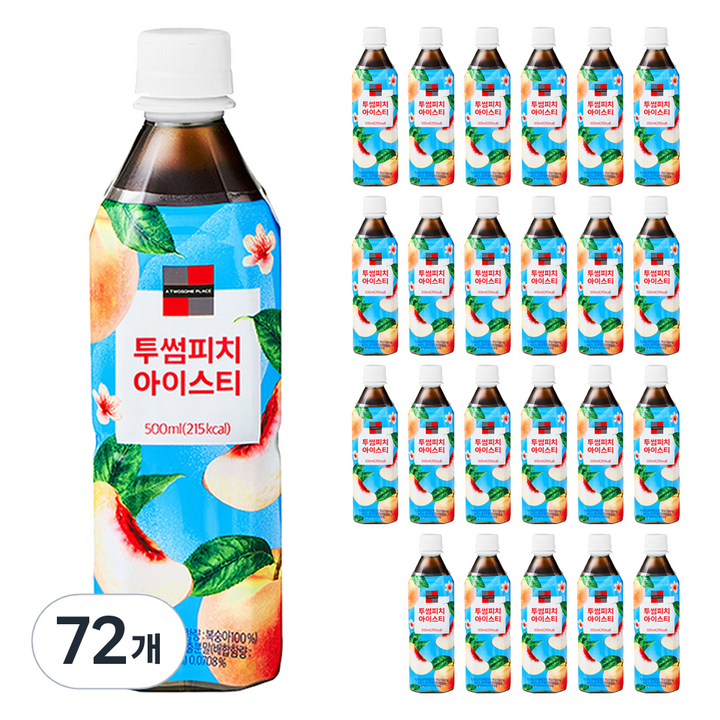 투썸플레이스 피치 아이스티 음료, 72개, 500ml