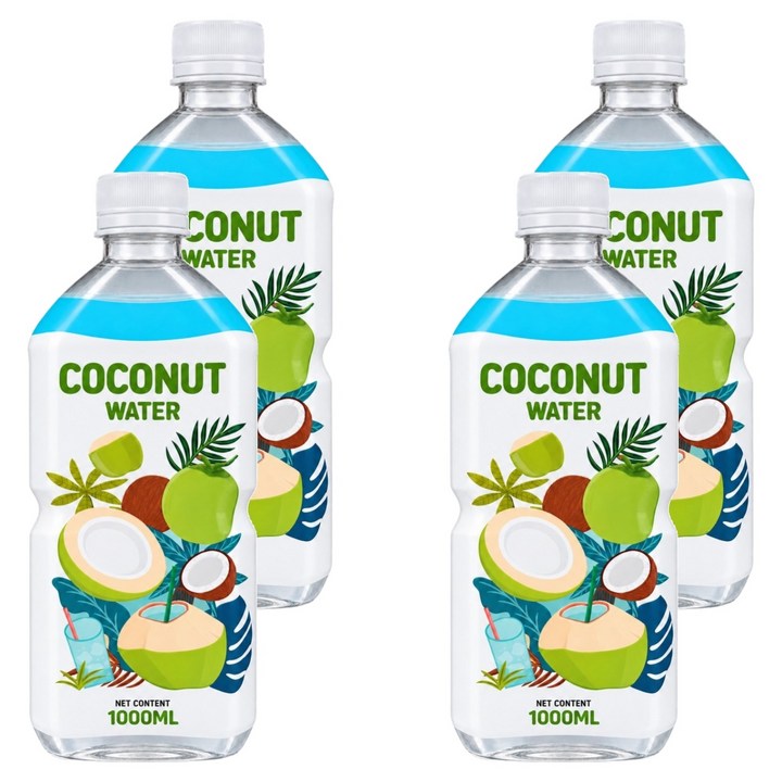 RFC 코코넛 워터, 1L, 4개