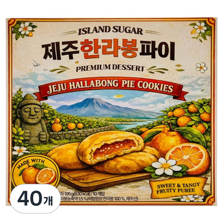 아일랜드슈가 제주한라봉파이, 40개, 195g