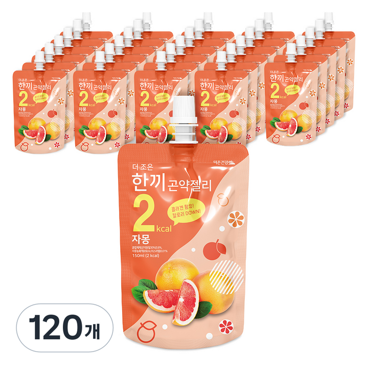 더존건강 더 조은 한끼곤약젤리 자몽, 120개, 150ml