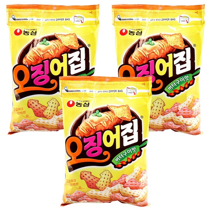 오징어집 지퍼백, 260g, 3개
