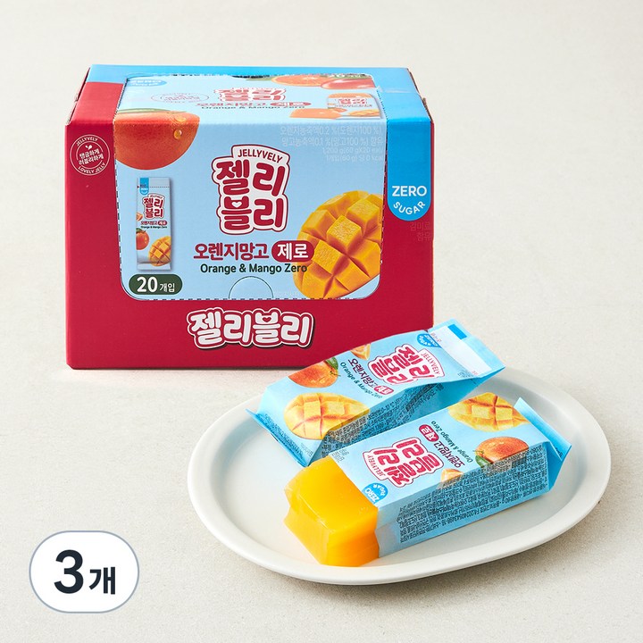 쉐프엠 젤리블리 제로 오렌지망고, 60g, 20개입, 3박스