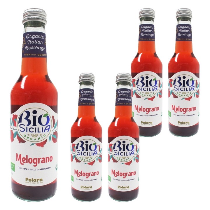 폴라라 유기농 멜로그라노 탄산음료 석류맛, 275ml, 5개