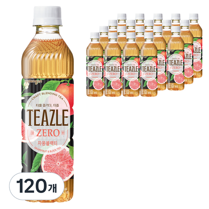 티즐 제로 자몽블랙티, 500ml, 120개