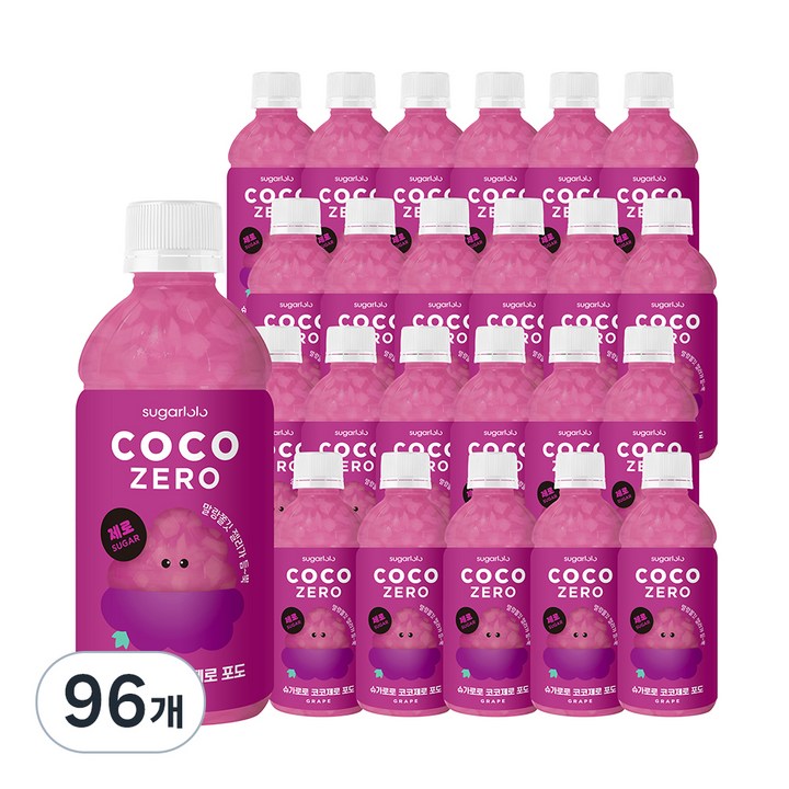 슈가로로 코코제로 포도, 340ml, 96개
